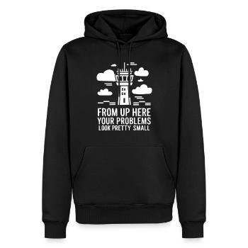Air Traffic Controller Aircraft Flight Service - Men’s Premium Organic Hoodie - black - Front - Nico (187cm)