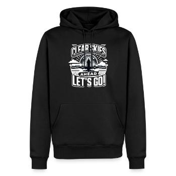 Contrôleur de la circulation aérienne Aircraft Flight Service - Sweat à capuche Premium bio Homme - noir - Devant - Nico (187cm)