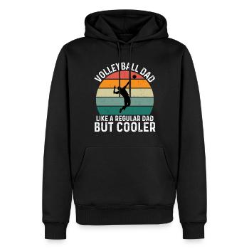 Volleyball Dad Like A Regular Dad But Cooler - Männer Premium Bio Hoodie - Schwarz - Vorne - Nico (187cm)
