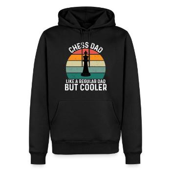 Chess Dad Like A Regular Dad But Cooler - Männer Premium Bio Hoodie - Schwarz - Vorne - Nico (187cm)