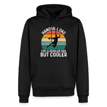 Handball Dad Like A Regular Dad But Cooler - Männer Premium Bio Hoodie - Schwarz - Vorne - Nico (187cm)