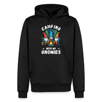 Camping Camper Campingplatz Gartenzwerge Wohnwagen - Männer Premium Bio Hoodie - Schwarz - Vorne - Nico (187cm)