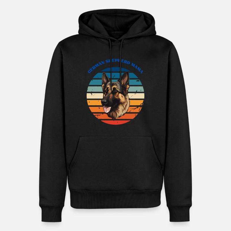Deutscher Schäferhund Mama - Männer Premium Bio Hoodie - Schwarz