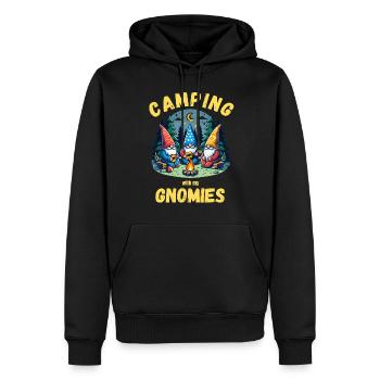 Camping nains de jardin camping feu de camp amusant - Sweat à capuche Premium bio Homme - noir - Devant - Nico (187cm)