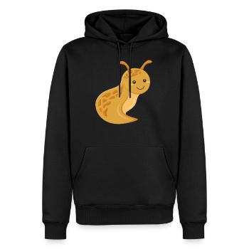 Schnecke Nacktschnecke - Männer Premium Bio Hoodie - Schwarz - Vorne - Nico (187cm)