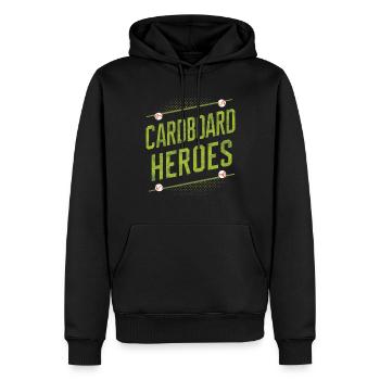 Cartes de Baseball joueur de Baseball Fan de Baseball cadeau - Sweat à capuche Premium bio Homme - noir - Devant - Nico (187cm)