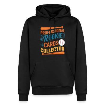 Cartes de Baseball joueur de Baseball Fan de Baseball cadeau - Sweat à capuche Premium bio Homme - noir - Devant - Nico (187cm)