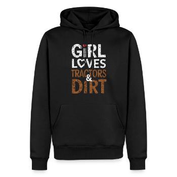 Tracteur tirant Tracteur Tracteur Tracteur Ferme Électrique - Sweat à capuche Premium bio Homme - noir - Devant - Nico (187cm)