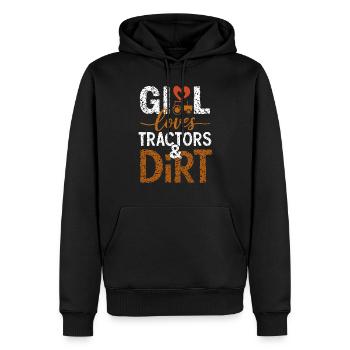 Tracteur tirant Tracteur Tracteur Tracteur Ferme Électrique - Sweat à capuche Premium bio Homme - noir - Devant - Nico (187cm)