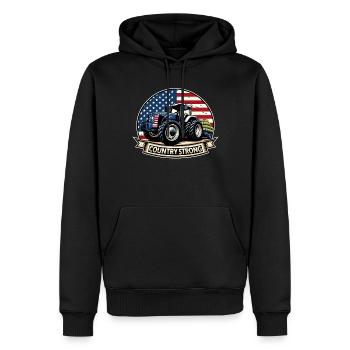 Tracteur tirant Tracteur Tracteur Tracteur Ferme Électrique - Sweat à capuche Premium bio Homme - noir - Devant - Nico (187cm)