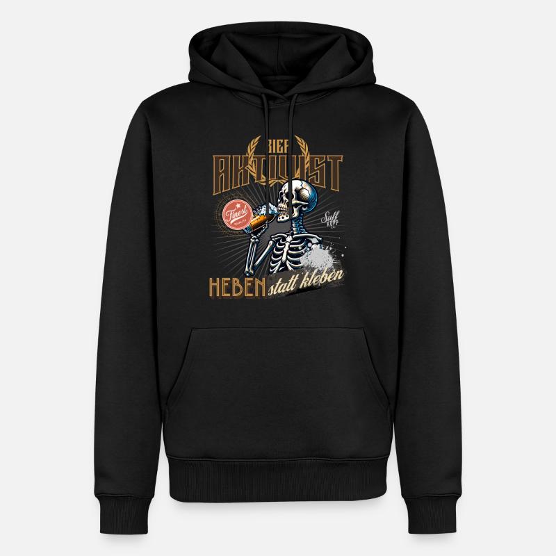 Bier Aktivist - Männer Premium Bio Hoodie - Schwarz