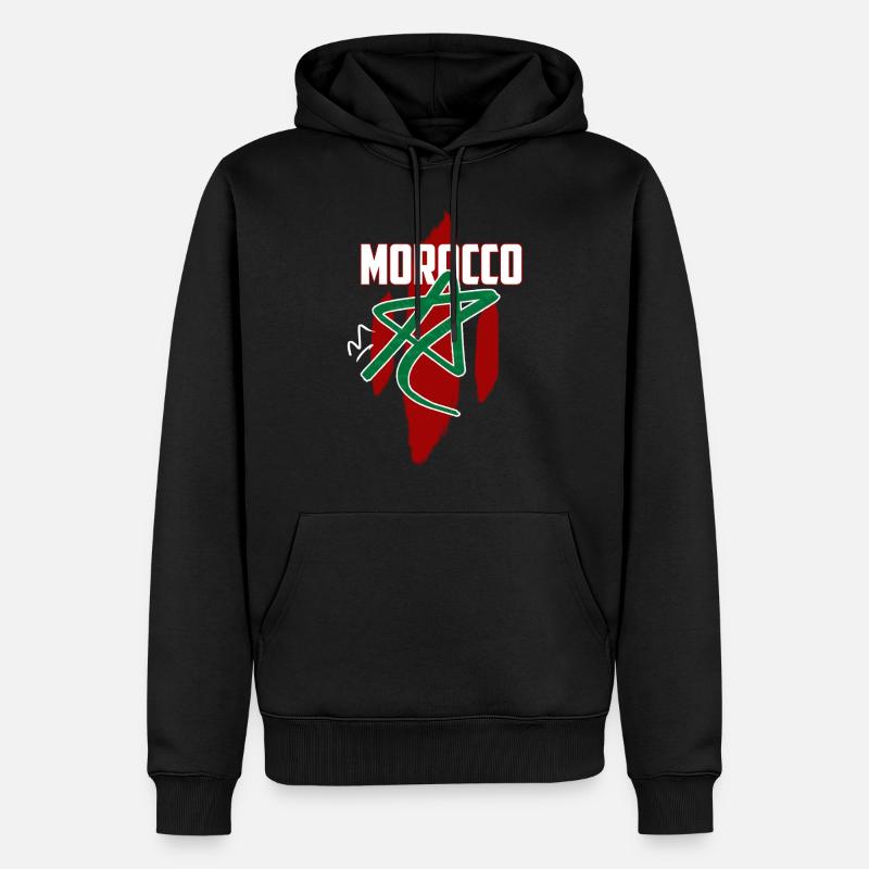 Marokko - Männer Premium Bio Hoodie - Schwarz