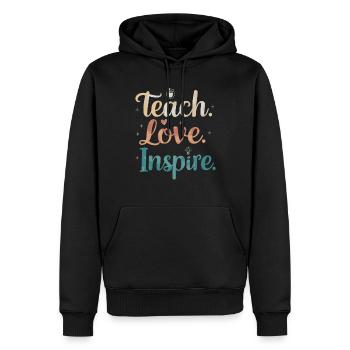 Sonderpädagogik-lehrer „sped Teacher Inclusion“ - Männer Premium Bio Hoodie - Schwarz - Vorne - Nico (187cm)
