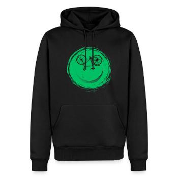 Bicycle Face - Men’s Premium Organic Hoodie - black - Front - Nico (187cm)