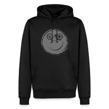 Bicycle Face - Men’s Premium Organic Hoodie - black - Front - Nico (187cm)