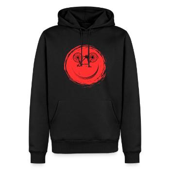 Bicycle Face - Men’s Premium Organic Hoodie - black - Front - Nico (187cm)