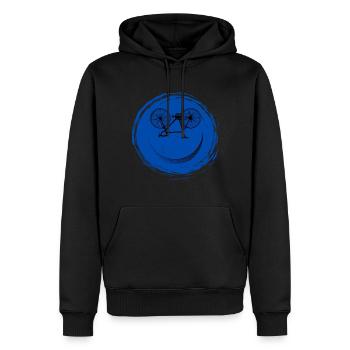 Bicycle Face - Men’s Premium Organic Hoodie - black - Front - Nico (187cm)