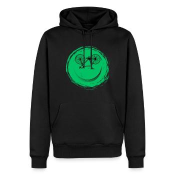 Bicycle Face - Men’s Premium Organic Hoodie - black - Front - Nico (187cm)
