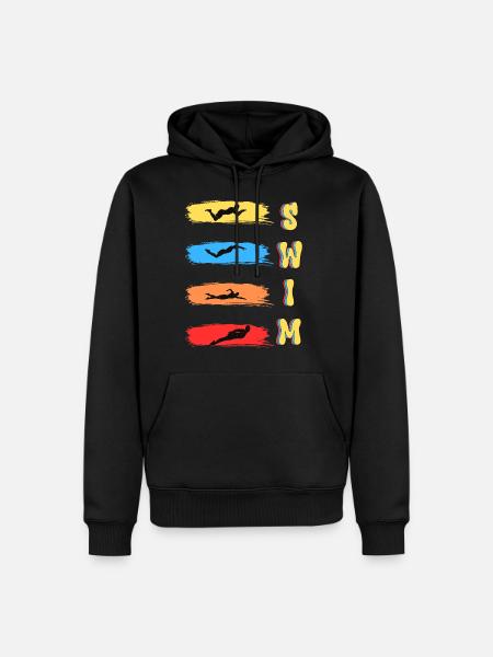 Swim - Men’s Premium Organic Hoodie - black