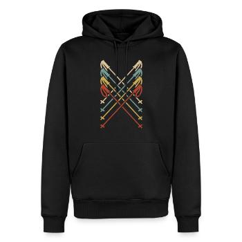 Alpine Skier Winter Sports Skiing Graphic Design - Men’s Premium Organic Hoodie - black - Front - Nico (187cm)