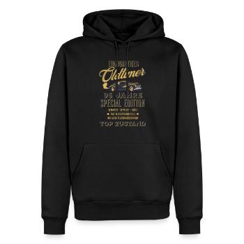 95. Geburtstag Oldtimer TOP ZUSTAND - Männer Premium Bio Hoodie - Schwarz - Vorne - Nico (187cm)