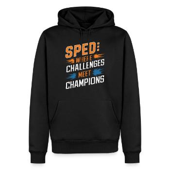 Sonderpädagogik-lehrer „sped Teacher Inclusion“ - Männer Premium Bio Hoodie - Schwarz - Vorne - Nico (187cm)