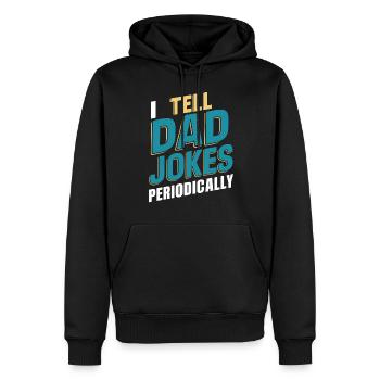 Ich Erzähle Väterwitze Periodisch - Männer Premium Bio Hoodie - Schwarz - Vorne - Nico (187cm)