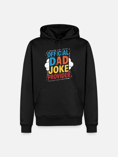 Official Dad Joke Supplier - Men’s Premium Organic Hoodie - black