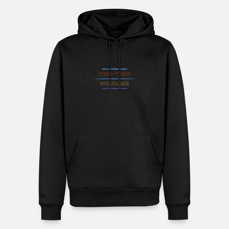 Top-Tier-Arbeiter - Männer Premium Bio Hoodie - Schwarz