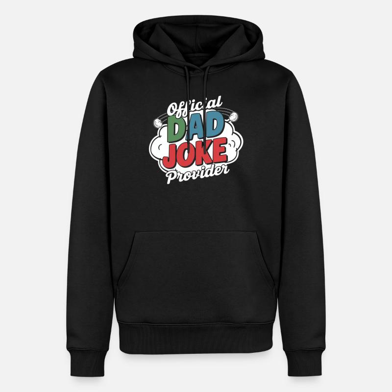 Offizieller Dad Joke Versorger - Männer Premium Bio Hoodie - Schwarz