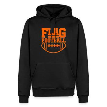 Flag Football - Sweat à capuche Premium bio Homme - noir - Devant - Nico (187cm)