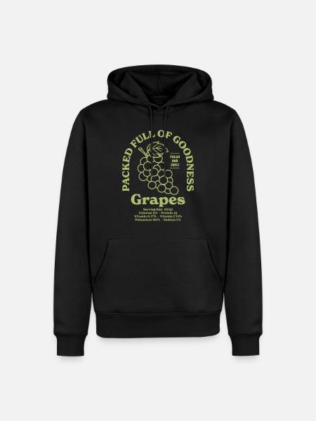 Grapes Nutritional Green - Men’s Premium Organic Hoodie - black
