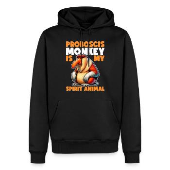 Proboscis Monkey Dabbing Monkey Gift Monkeys - Men’s Premium Organic Hoodie - black - Front - Nico (187cm)