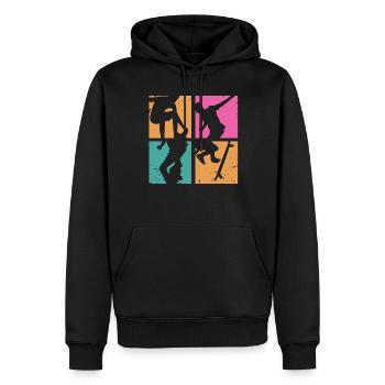 Skater Skateboard Skate - Männer Premium Bio Hoodie - Schwarz - Vorne - Nico (187cm)