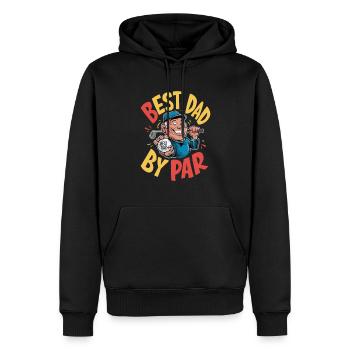 Bester Papa Beim Golf - Einzigartiger Stil - Männer Premium Bio Hoodie - Schwarz - Vorne - Nico (187cm)