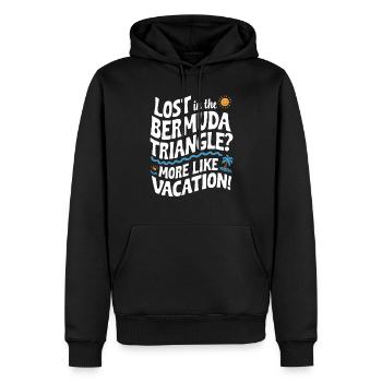 Mysterious disappearances in the Bermuda Triangle - Men’s Premium Organic Hoodie - black - Front - Nico (187cm)