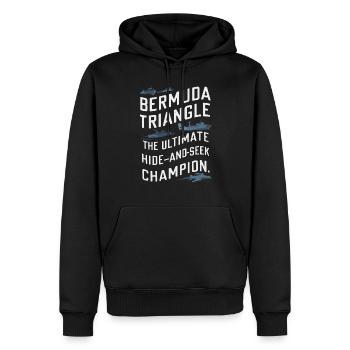 Disparitions mystérieuses dans le triangle des Bermudes - Sweat à capuche Premium bio Homme - noir - Devant - Nico (187cm)