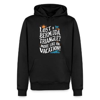 Mysterious disappearances in the Bermuda Triangle - Men’s Premium Organic Hoodie - black - Front - Nico (187cm)