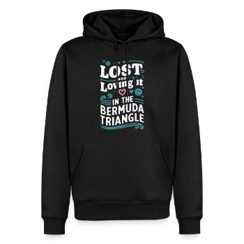 Mysterious disappearances in the Bermuda Triangle - Men’s Premium Organic Hoodie - black - Front - Nico (187cm)