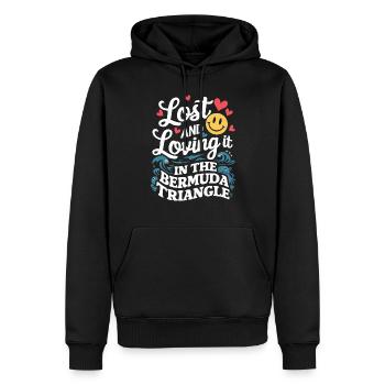 Mysterious disappearances in the Bermuda Triangle - Men’s Premium Organic Hoodie - black - Front - Nico (187cm)