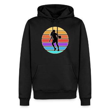Basketball Basketballerin Frauen Basketball - Männer Premium Bio Hoodie - Schwarz - Vorne - Nico (187cm)