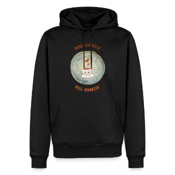 Espresso, Coffee, Kaffee, Latte, Geschenkidee, Fun - Männer Premium Bio Hoodie - Schwarz - Vorne - Nico (187cm)