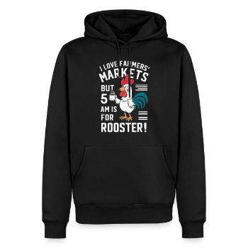Marché fermier Agriculture Agriculture Alimentation - Sweat à capuche Premium bio Homme - noir - Devant - Nico (187cm)