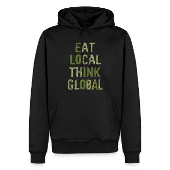Marché fermier Agriculture Agriculture Alimentation - Sweat à capuche Premium bio Homme - noir - Devant - Nico (187cm)
