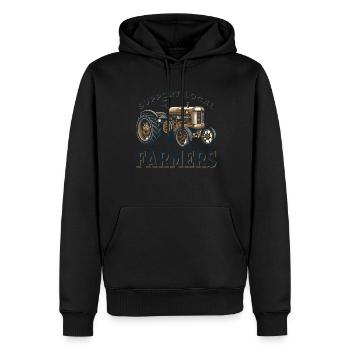 Marché fermier Agriculture Agriculture Alimentation - Sweat à capuche Premium bio Homme - noir - Devant - Nico (187cm)