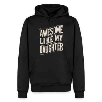Génial comme ma fille - Sweat à capuche Premium bio Homme - noir - Devant - Nico (187cm)