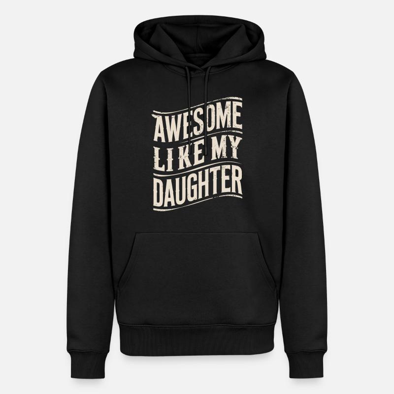 Génial comme ma fille - Sweat à capuche Premium bio Homme - noir