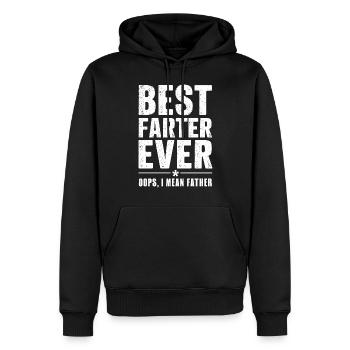 Bester Vater Aller Zeiten Lustiges Statement - Männer Premium Bio Hoodie - Schwarz - Vorne - Nico (187cm)