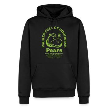 Birnen Ernährung - Männer Premium Bio Hoodie - Schwarz - Vorne - Nico (187cm)