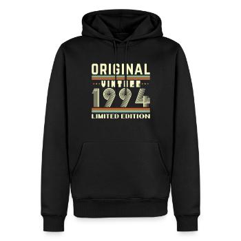 30 Jahre 1994 Vintage Jubiläumsgeschenk - Männer Premium Bio Hoodie - Schwarz - Vorne - Nico (187cm)